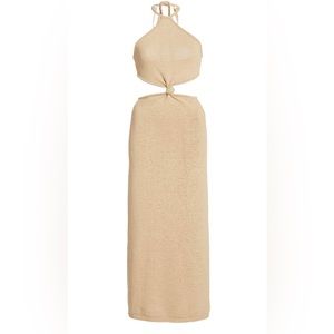 Cult Gaia Cameron Cutout Cotton-Blend Knit Midi Dress